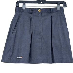 Ellesse Women Dark Grey Pleated Tennis Skirt Size 10 Casual Sporty Golf